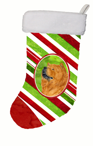 11 x 18 in. Chow Chow Winter Snowflakes Christmas Stocking