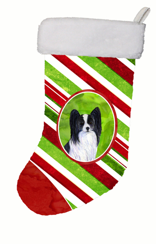Papillon Winter Snowflakes Christmas Stocking