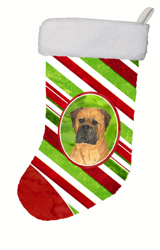 Bullmastiff Winter Snowflakes Christmas Stocking