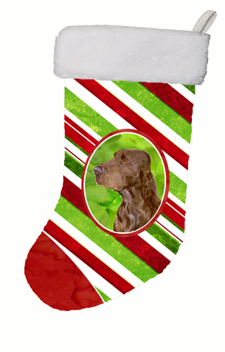 11 W x 8 H in. Field Spaniel Winter Snowflakes Christmas Stocking