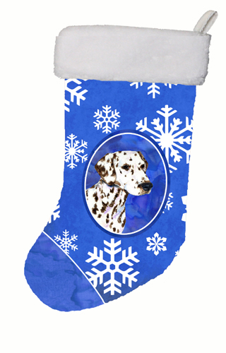 Dalmatian Winter Snowflakes Christmas Stocking