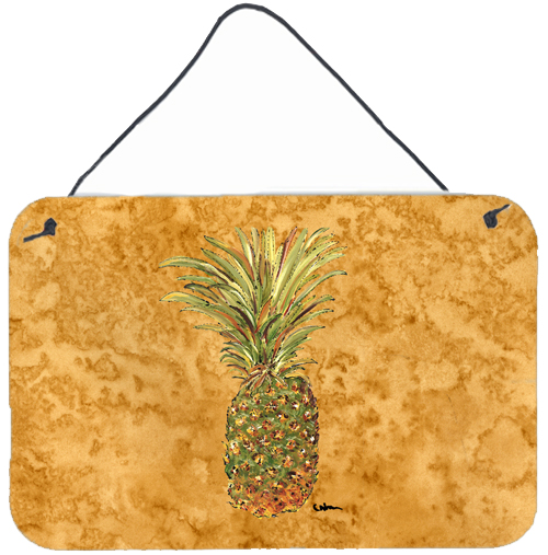 Pineapple Indoor Aluminium Metal Wall Or Door Hanging Prints