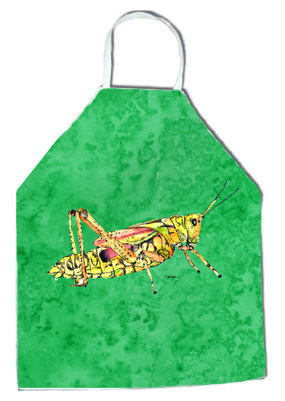 Picture of Carolines Treasures 8849APRON 27 H x 31 W in. Grasshopper on Green Apron