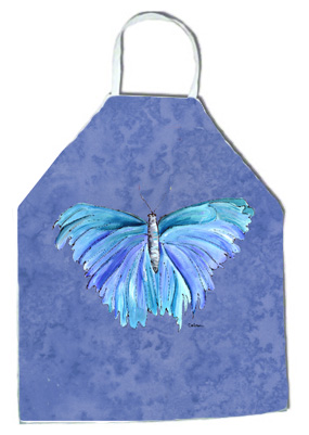 Picture of Carolines Treasures 8855APRON 27 H x 31 W in. Butterfly on Slate Blue Apron