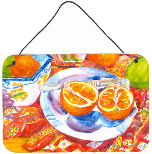 6035DS812 Florida Oranges Sliced for breakfast Indoor Aluminium Metal Wall Or Door Hanging Prints