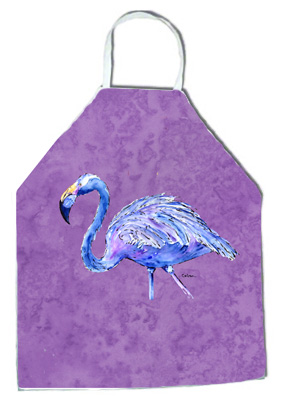 Picture of Carolines Treasures 8874APRON 27 H x 31 W in. Flamingo on Purple Apron