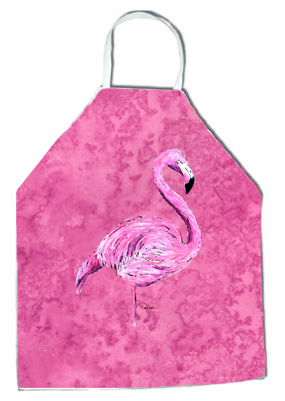 Picture of Carolines Treasures 8875APRON 27 H x 31 W in. Flamingo on Pink Apron