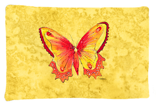 20.5 W x 30 in. Butterfly on Yellow Moisture Wicking Fabric Standard Pillowcase