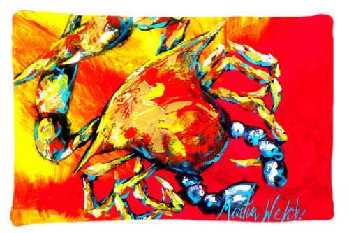20.5 W x 30 in. Crab Hot Dang Moisture Wicking Fabric Standard Pillowcase