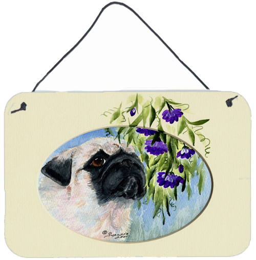 Pug Indoor Aluminium Metal Wall Or Door Hanging Prints