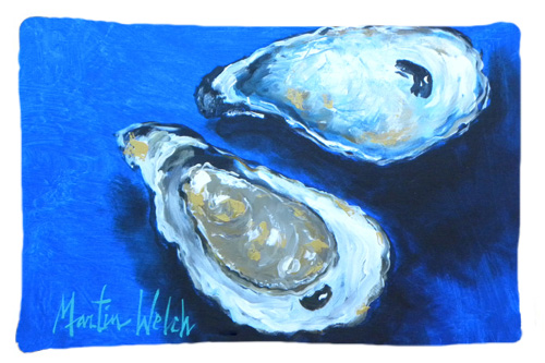 MW1095PILLOWCASE 20.5 W x 30 in. Oysters Seafood Four Moisture Wicking Fabric Standard Pillowcase