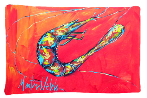 20.5 W x 30 in. Shrimp Seafood Three Moisture Wicking Fabric Standard Pillowcase