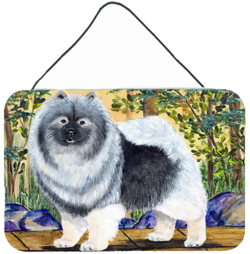 Keeshond Indoor Aluminium Metal Wall Or Door Hanging Prints
