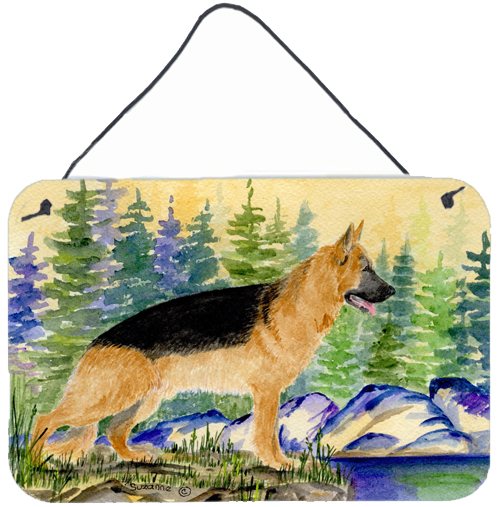 German Shepherd Indoor Aluminium Metal Wall Or Door Hanging Prints