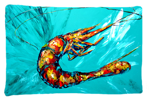 20.5 W x 30 in. Shrimp Teal Shrimp Moisture Wicking Fabric Standard Pillowcase