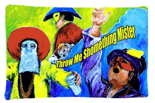 Mardi Gras Throw me something mister Moisture Wicking Fabric Standard Pillowcase