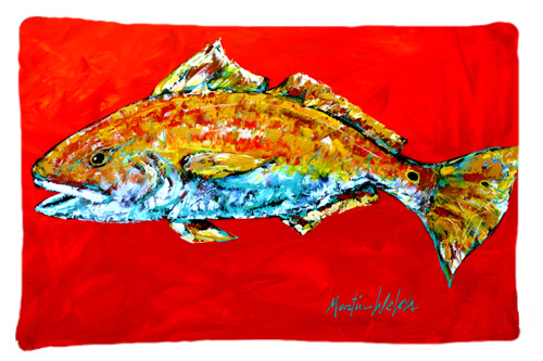 MW1111PILLOWCASE 20.5 W x 30 in. Fish - Red Fish Red Head Moisture Wicking Fabric Standard Pillowcase