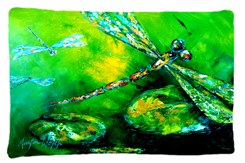MW1114PILLOWCASE 20.5 W x 30 in. Dragonfly Summer Flies Moisture Wicking Fabric Standard Pillowcase