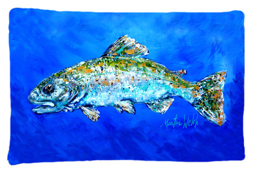 MW1124PILLOWCASE 20.5 W x 30 in. Fish Headed Downstream Moisture Wicking Fabric Standard Pillowcase