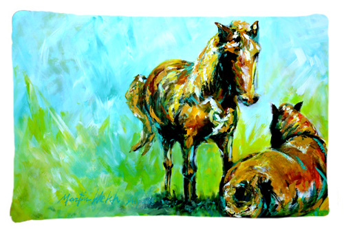 MW1126PILLOWCASE 20.5 W x 30 in. Horse Grazin Moisture Wicking Fabric Standard Pillowcase
