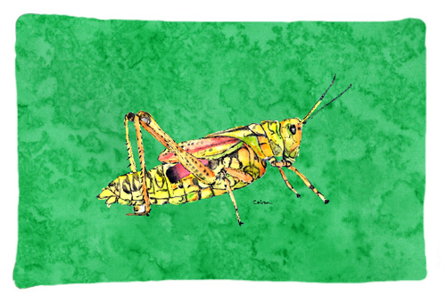 20.5 W x 30 in. Grasshopper on Green Moisture Wicking Fabric Standard Pillowcase