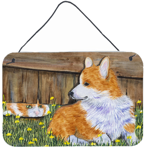 Corgi Indoor Aluminium Metal Wall Or Door Hanging Prints