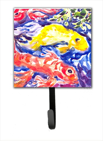 4.25 W x 7 H in. Fish - Koi in the pond Leash Holder Or Key Hook