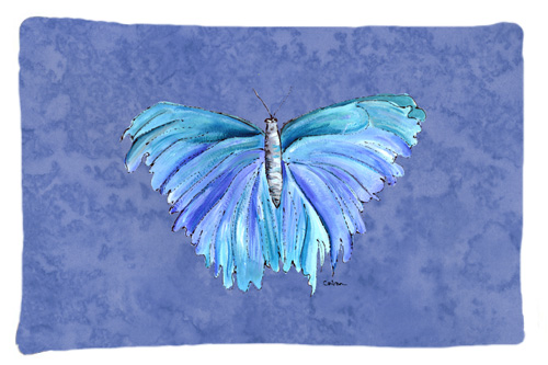 20.5 W x 30 in. Butterfly on Slate Blue Moisture Wicking Fabric Standard Pillowcase
