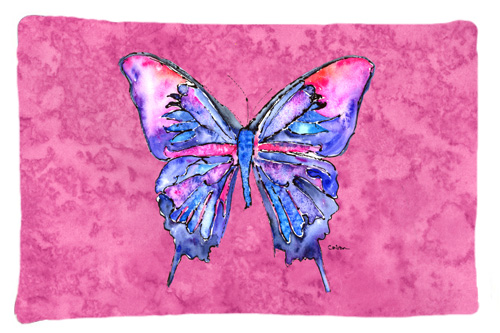 20.5 W x 30 in. Butterfly on Pink Moisture Wicking Fabric Standard Pillowcase