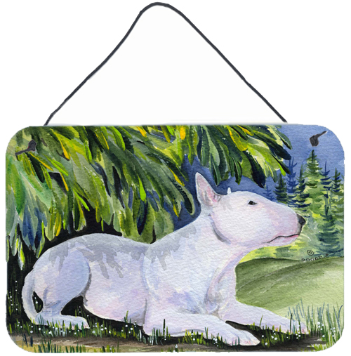 Bull Terrier Indoor Aluminium Metal Wall Or Door Hanging Prints