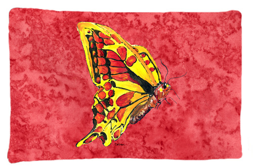 Butterfly On Red Moisture Wicking Fabric Standard Pillowcase - Red