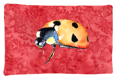 Lady Bug On Red Moisture Wicking Fabric Standard Pillowcase - Red