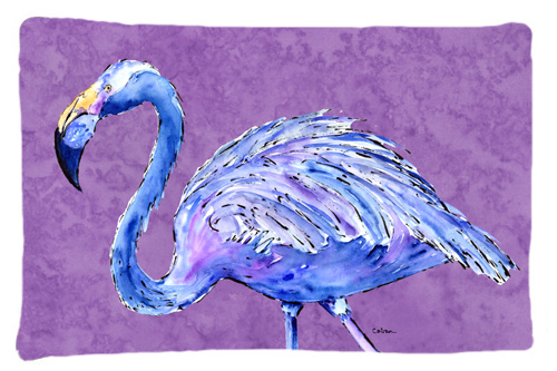 Flamingo On Purple Moisture Wicking Fabric Standard Pillowcase - Purple