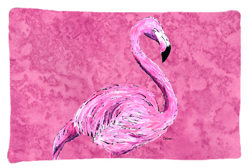 Flamingo On Pink Moisture Wicking Fabric Standard Pillowcase