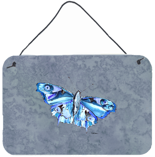 Butterfly On Gray Aluminium Metal Wall Or Door Hanging Prints