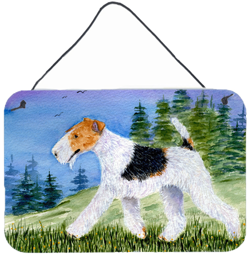 Fox Terrier Indoor Aluminium Metal Wall Or Door Hanging Prints