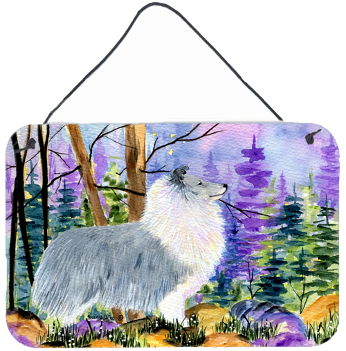 Sheltie Indoor Aluminium Metal Wall Or Door Hanging Prints