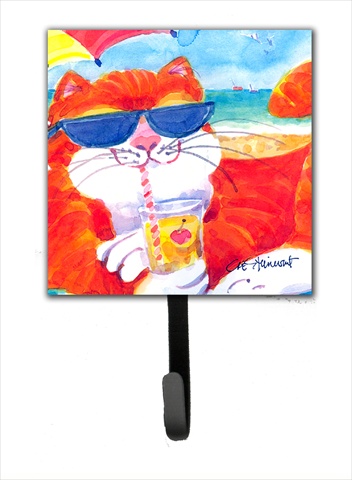 Cool Cat With Sunglasses At The Beach Leash Holder Or Key Hook