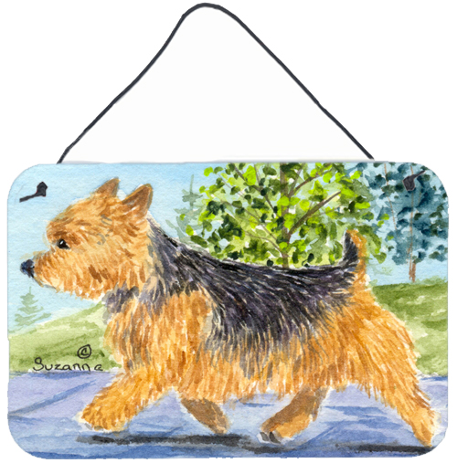 Norwich Terrier Indoor Aluminium Metal Wall Or Door Hanging Prints