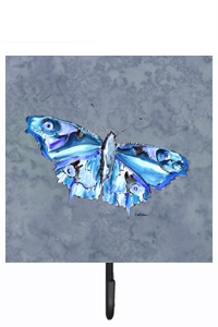 Butterfly on Gray Leash Or Key Holder