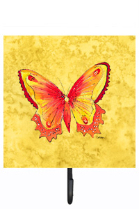 Butterfly on Yellow Leash Or Key Holder