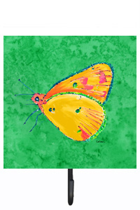 Butterfly Orange on Green Leash Or Key Holder