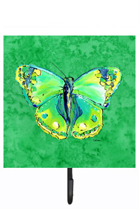 Butterfly Green on Green Leash Or Key Holder