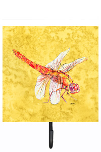 Dragonfly on Yellow Leash Or Key Holder