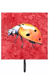 Lady Bug on Red Leash Or Key Holder