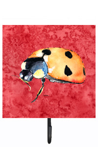 Lady Bug on Red Leash Or Key Holder