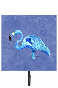 Flamingo On Slate Blue Leash Or Key Holder