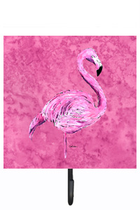 Flamingo on Pink Leash Or Key Holder
