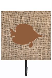 Fish - Tang Fish Burlap and Brown Leash Or Key Holder