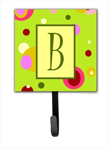 CJ1010-BSH4 Letter B Initial Monogram - Green Leash Holder Or Key Hook